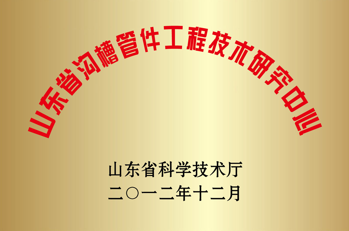 山東省溝(gou)槽管件工程技術(shù)研究中心